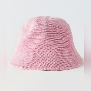 Zara Girls Pink Knit Bucket Hat